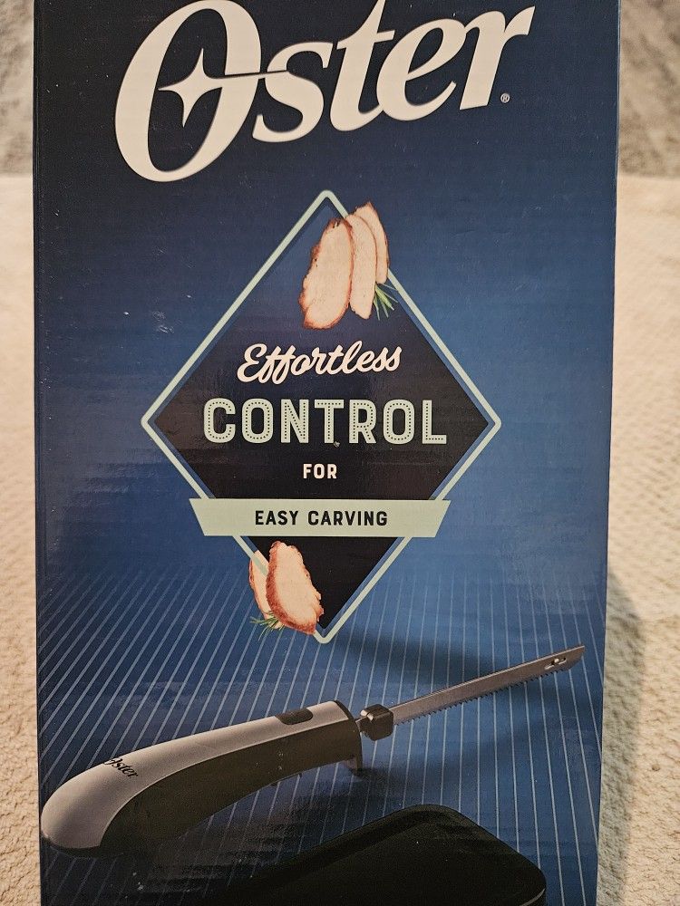OSTER ELECTRIC CARVING KNIFE W/ CARV FORK AND STORAGE CASE