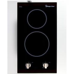 Magic Chef  12 in. Radiant Electric Ceramic Glass Cooktop in Black with 2 Burner Elements Including Dual Radiant Burner