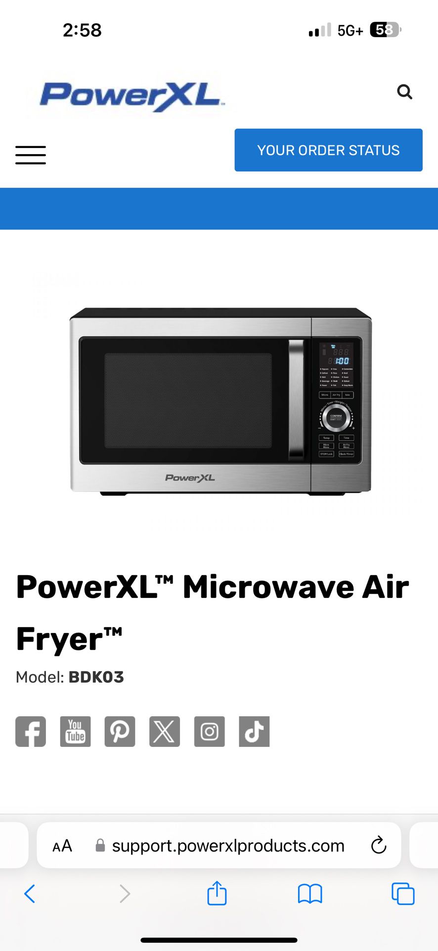 PowerXL Microwave Air Fryer