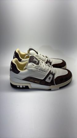 Louis Vuitton LV Trainer (White Moka Brown) size 7.5
