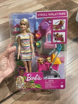 Barbie Stroll And Play Pups