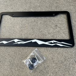 License plate frame stainless steel excellent condition 