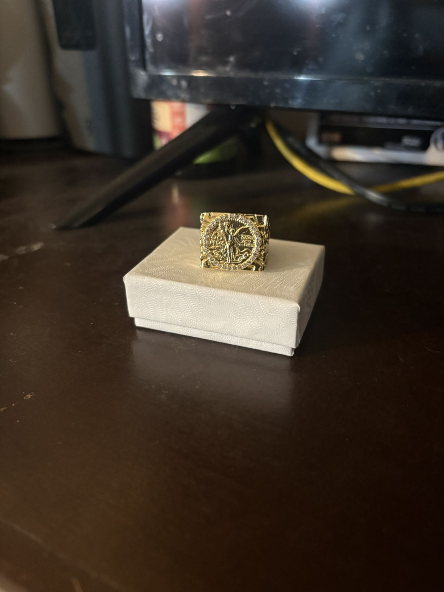 Gold Plated Centenario Ring 14k