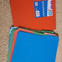 Binder and Colorful Folders