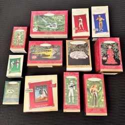 Lot of 12 STAR WARS Hallmark Keepsake Christmas Ornaments! 