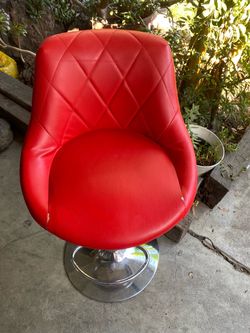 Red bar stool chairs