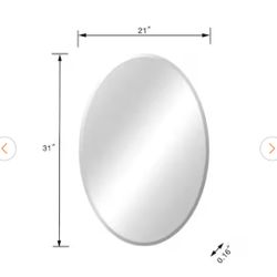 Frameless Classic Wall Bathroom Vanity Mirror (2) - Excellent condition