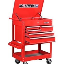 
30 in. 5 Drawer Mechanic's Tool Cart Cabinet - Red