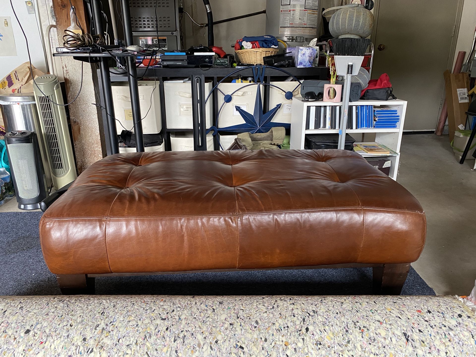 Pottery Barn Leather Ottoman for Sale in Mission Viejo, CA OfferUp