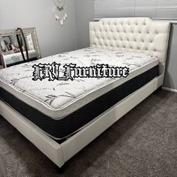 New Queen Bed Frame With Mattress 