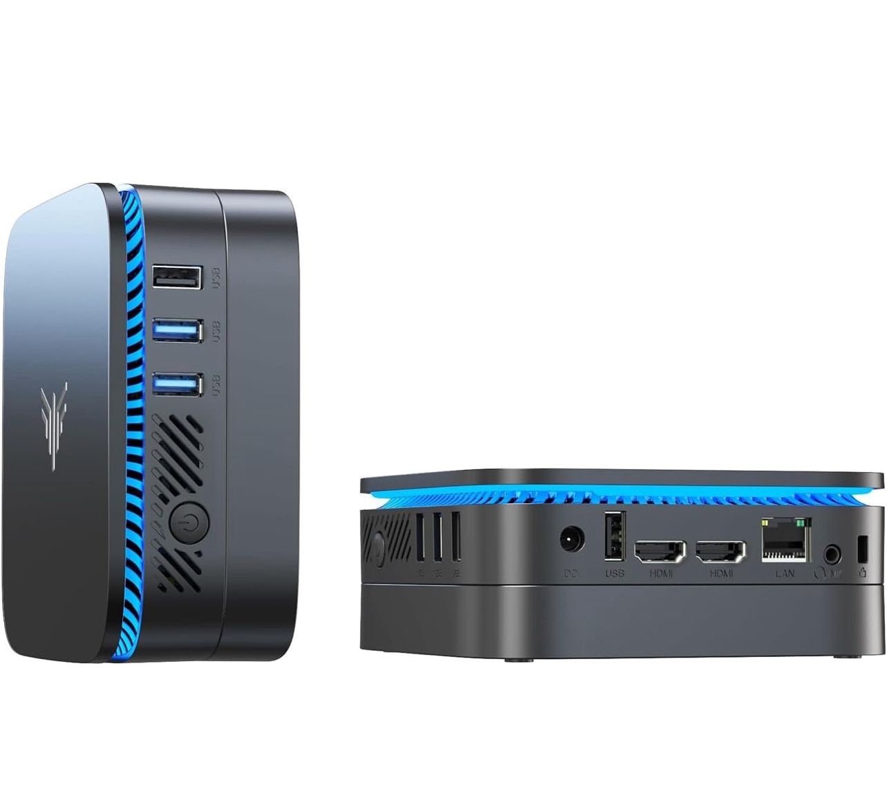 Mini PC, Ιntel Celeron J3455 Mini Desktop Computer, 8GB DDR/128GB eMMC Small Computer 4K Support 2.5" SSD/mSATA SSD/2.4G+5G Dual WiFi for Home Busines