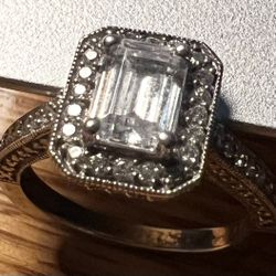 3ct 5A CZ 925 Sterling Silver Engagement Ring