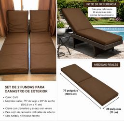 2 Outdoor chair cushion covers