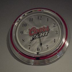 Coors Light Neon Light Clock