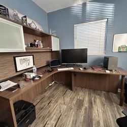 L Shaped Desk With Hutch 