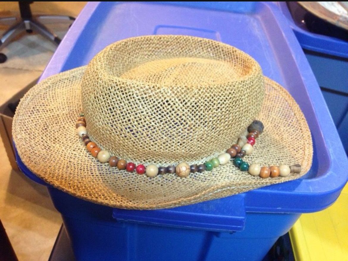 Adorable Straw Cowboy Hat Beads