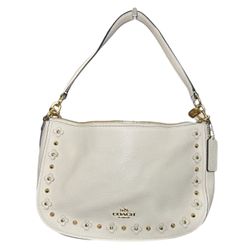 NWT Coach Chelsea Studded Floral Rivets Li/Chalk Leather Small Bag Purse