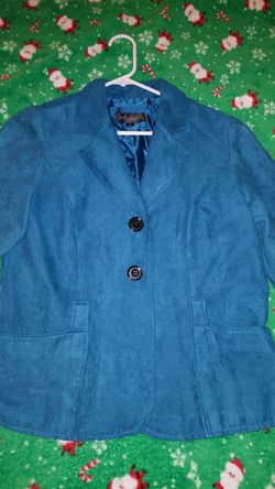 Turquoise Women Size 12 Blazer