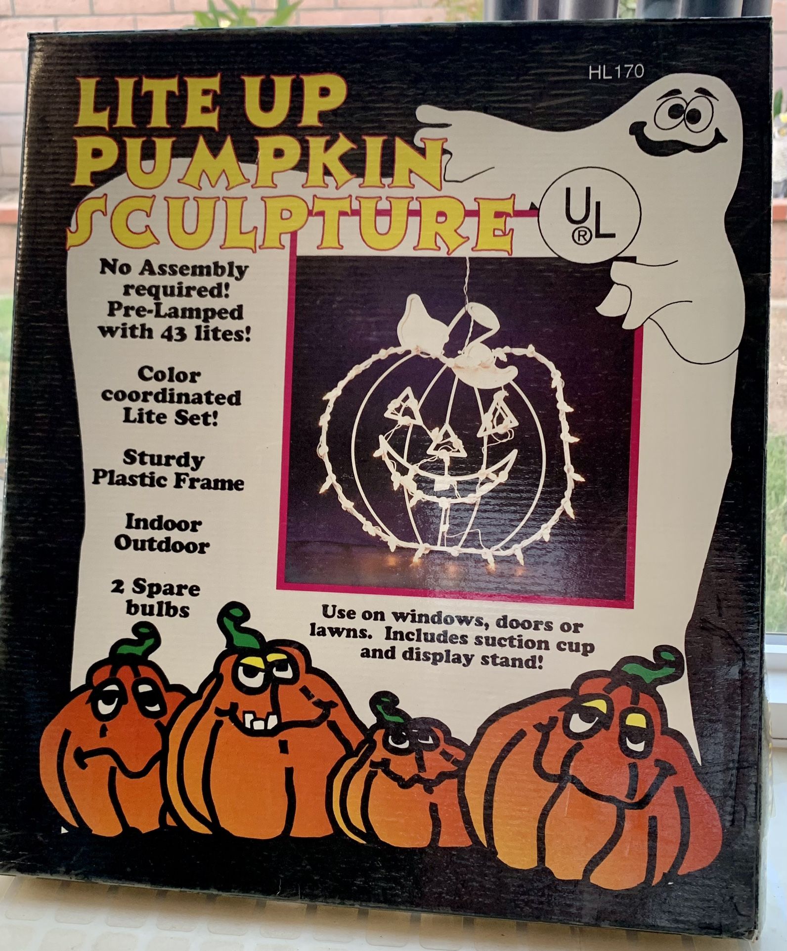 Halloween Light Up Pumpkin - Vintage