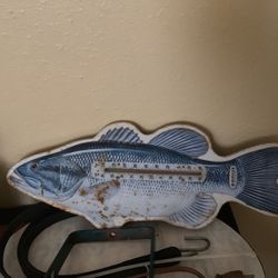 vintage steel magellan fish thermometer