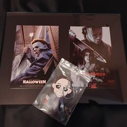 Michael Myers Frame 8.5 x 11 inch GLASS and Keychain