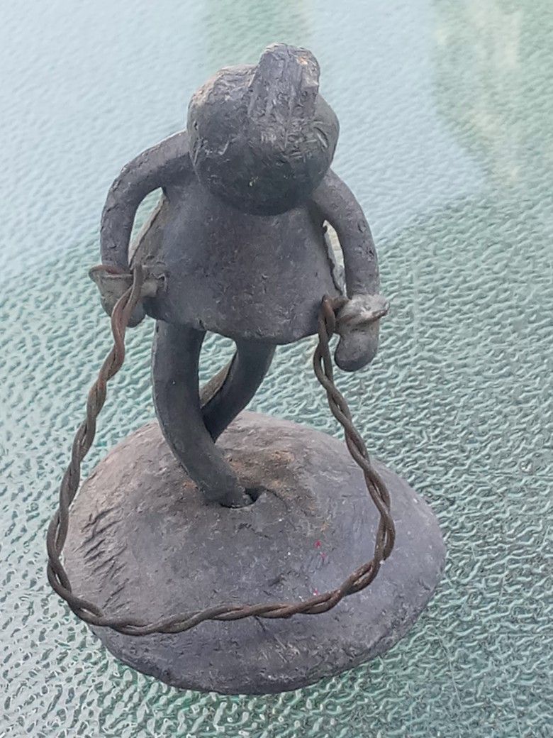 "Pewter People" Vintage Pewter Statue
