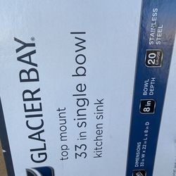 SS sink 33” top mount