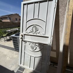 White Surface Mount Steel Security Door