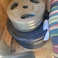 172 Lbs. Standard Weight Lifting Plates 1” Diameter Hole  