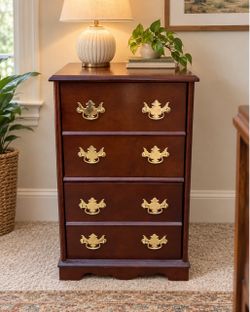 Vintage End Table Night Stand Filing Cabinet