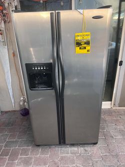 Stainless steel double door fridge Like New