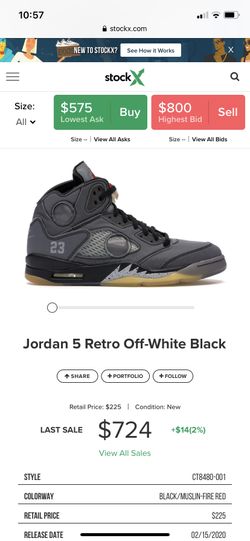 Off white Jordan 5