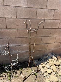 Vintage iron plant stands