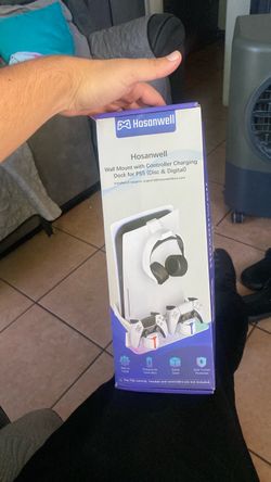 PS5 Wall Mount with Controller Charging Dock