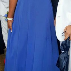 Sequined Royal Blue Dress