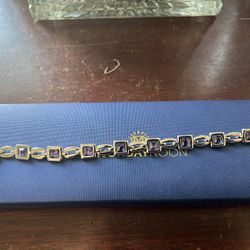 Swarovski Crystals Bracelet. 5mm Square Sparkle