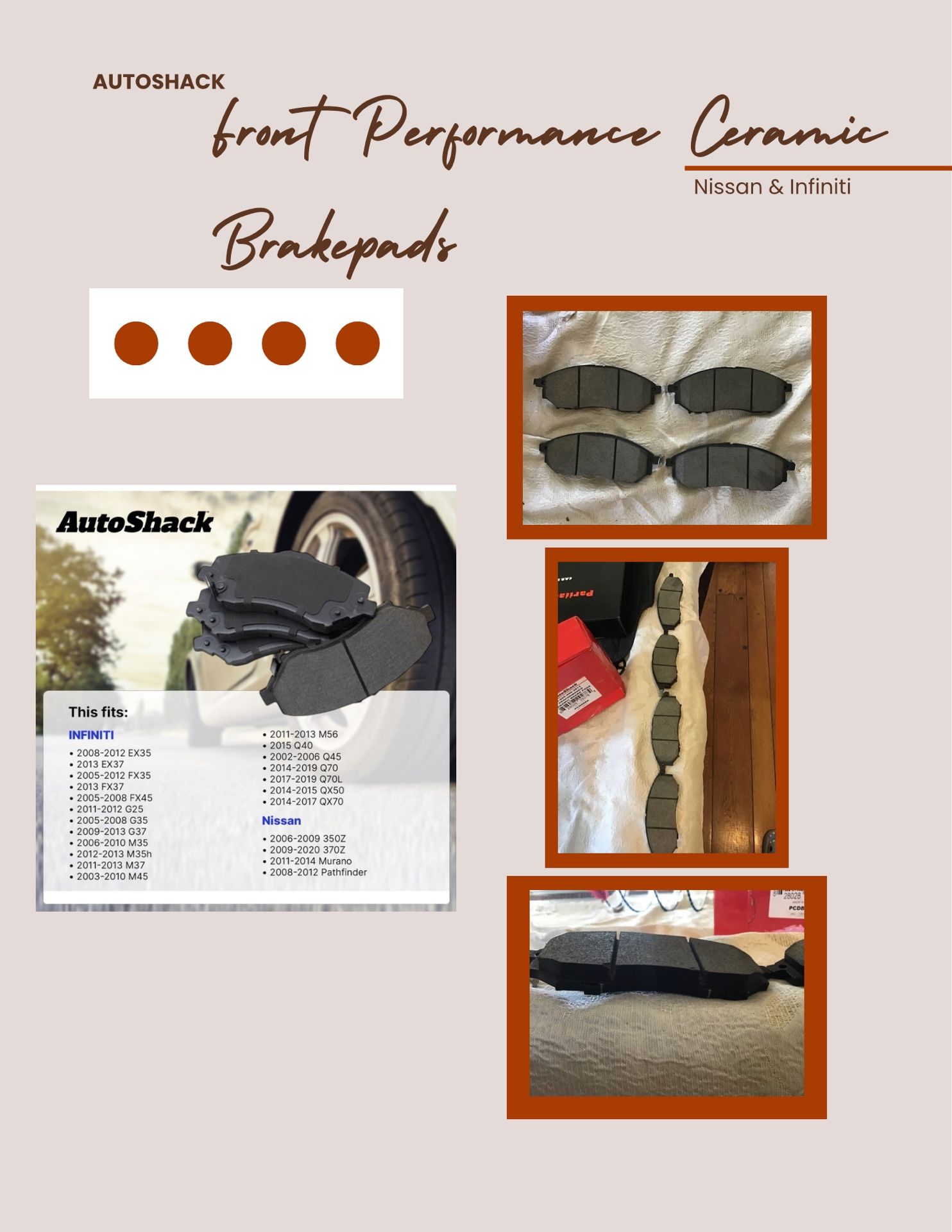 Front Performance, Ceramic Brake Pad, Set Driver And Passenger Side