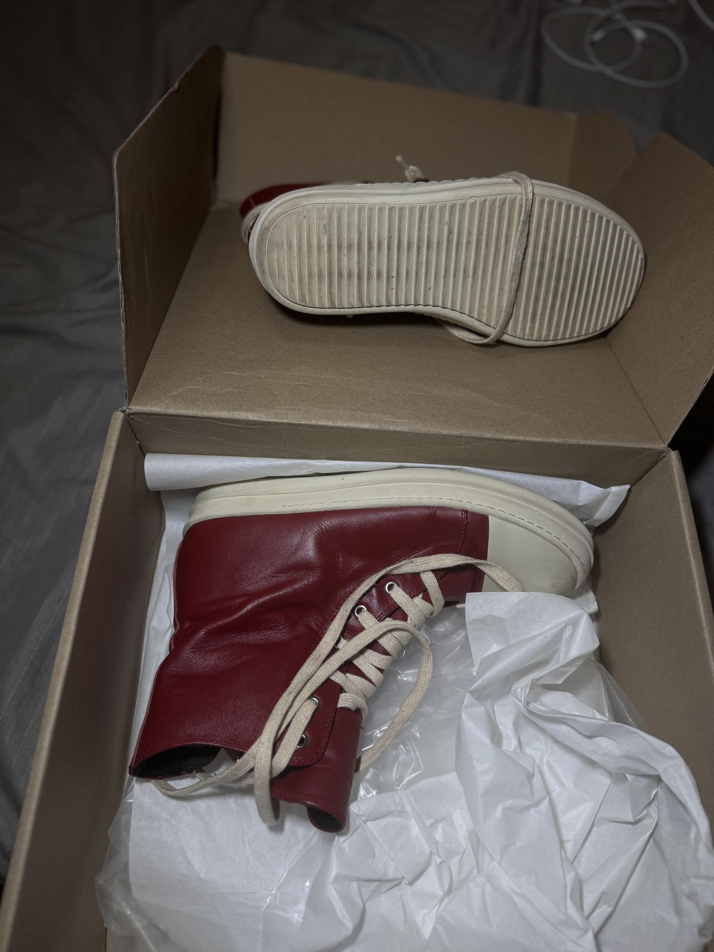 Rick Owen Leather Red