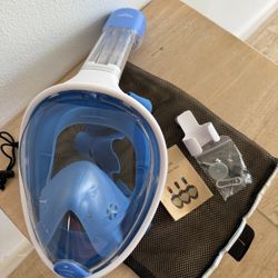 SNORKEL FULL FACE W/GOPRO ATTACHMENT ACCESSORIES & BAG