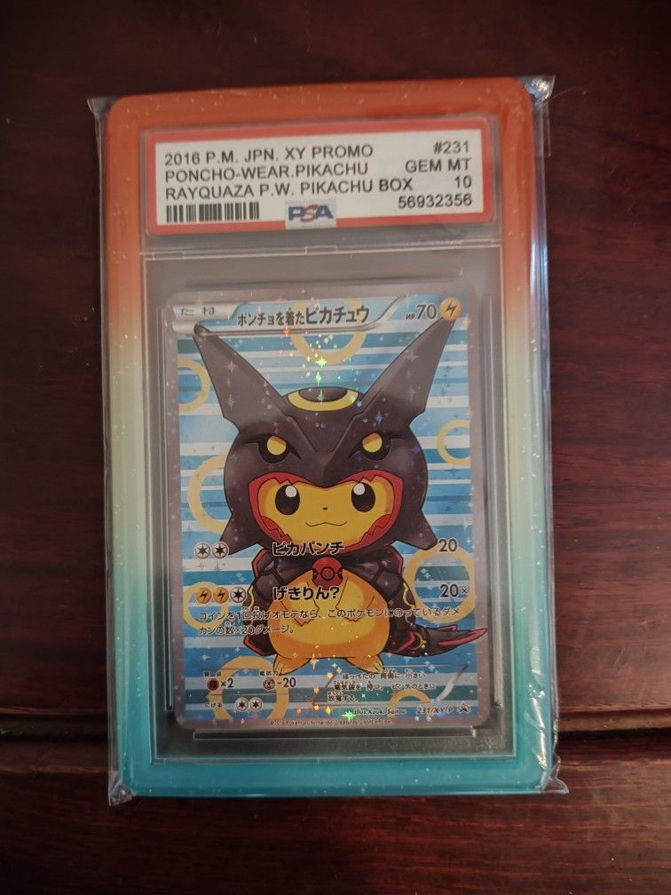 PSA 10 Poncho Pikachu Rayquaza Shiny