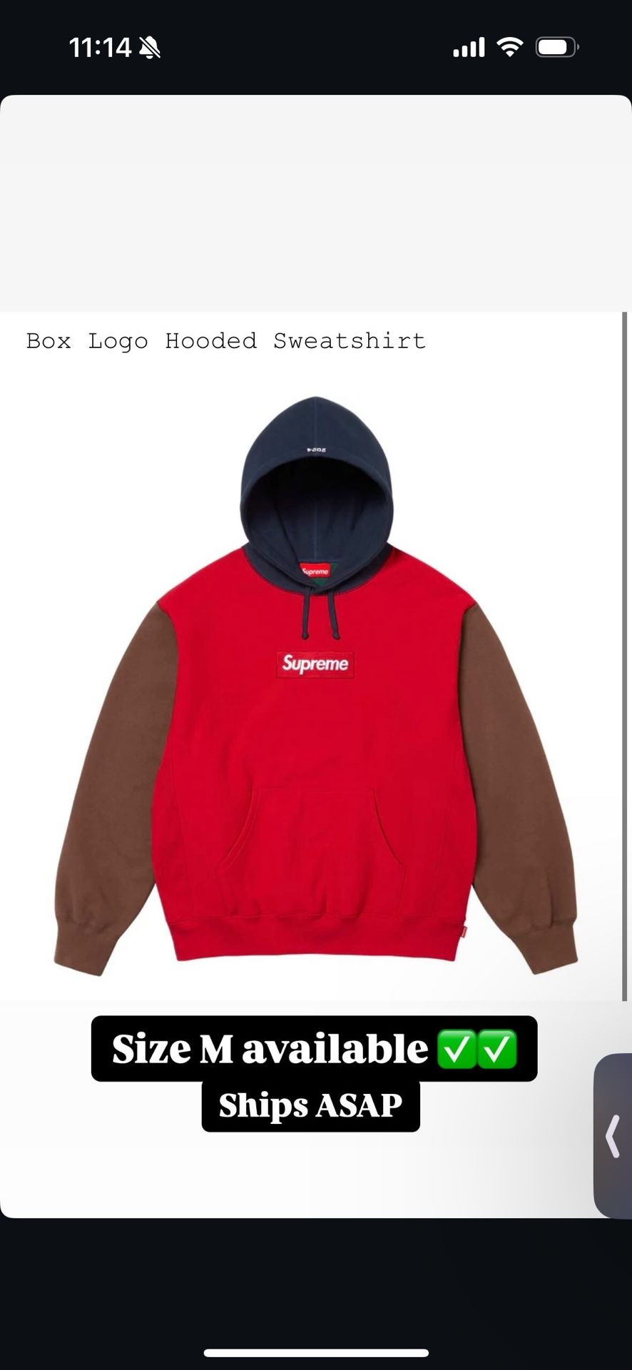Supreme FW24 Box Logo Hooded Sweatshirt, Beanie, Difference 6 Panel Hat, Heat Reflective Balaclava Ushanka Hat