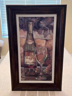 Framed Wine Still Life Wall Art