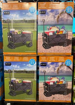 Mac Sports XL Folding Wagon with Brakes BRAND NEW Still in the Box