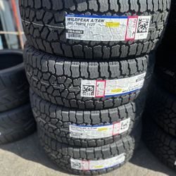 265/70/16 Falken Wildpeak AT4W ALL TERRAIN Tires EACH TIRE $195/ CADA LLANTA- INSTALLED AND BALANCED