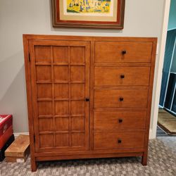Crate & Barrel Chifforobe Dresser Shelf Armoire Combo