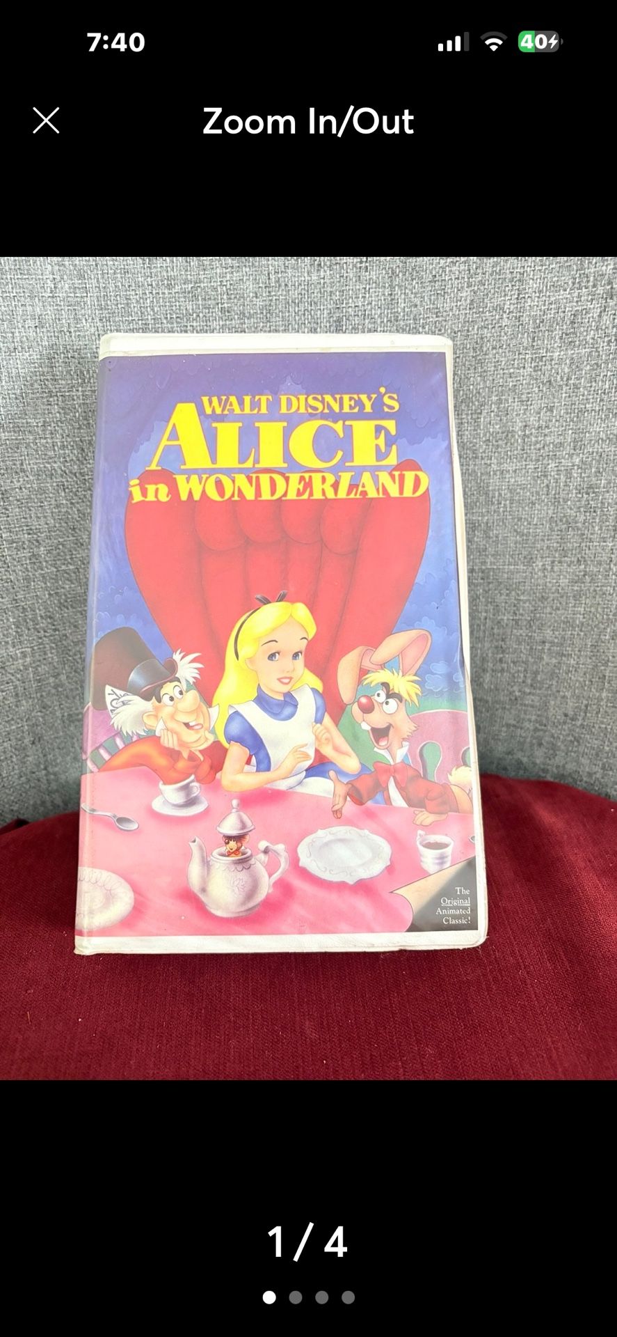 Alice in Wonderland/ Home Video (VHS, Clam Shell)