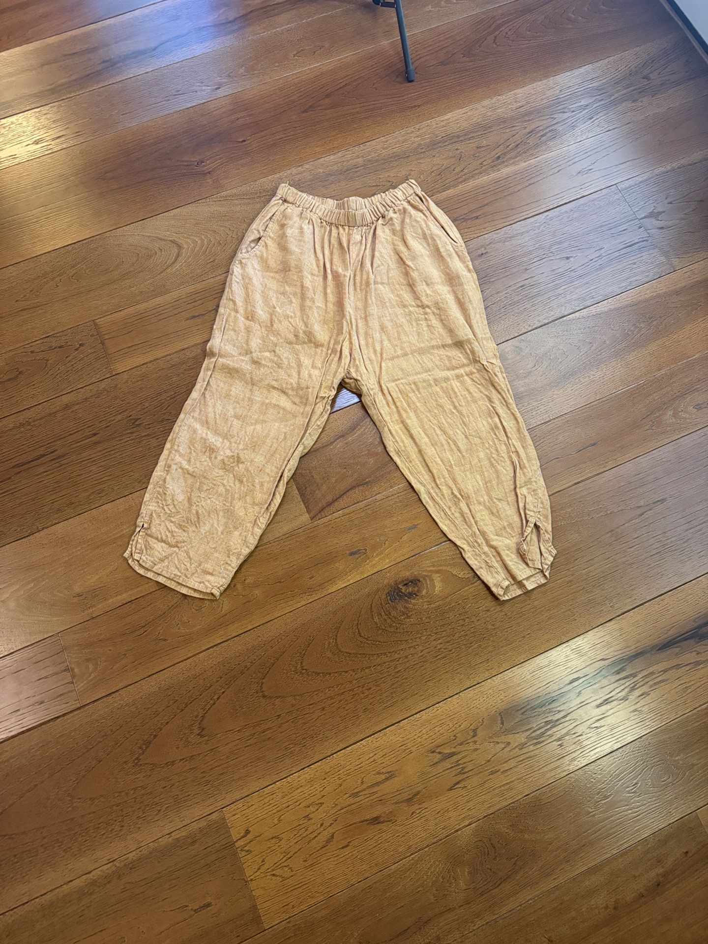 Flax By Jeanne  Engelhart Linen Joggers