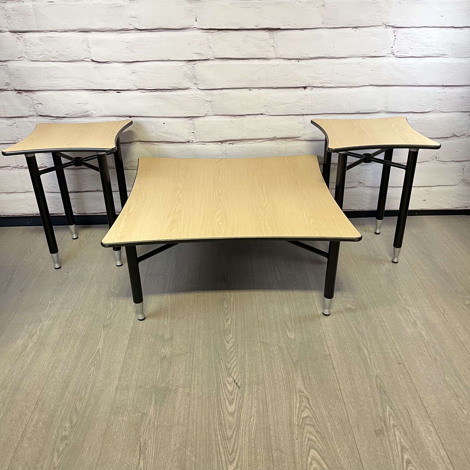 Haworth Modern Coffee Table & End Tables Set 3pc
