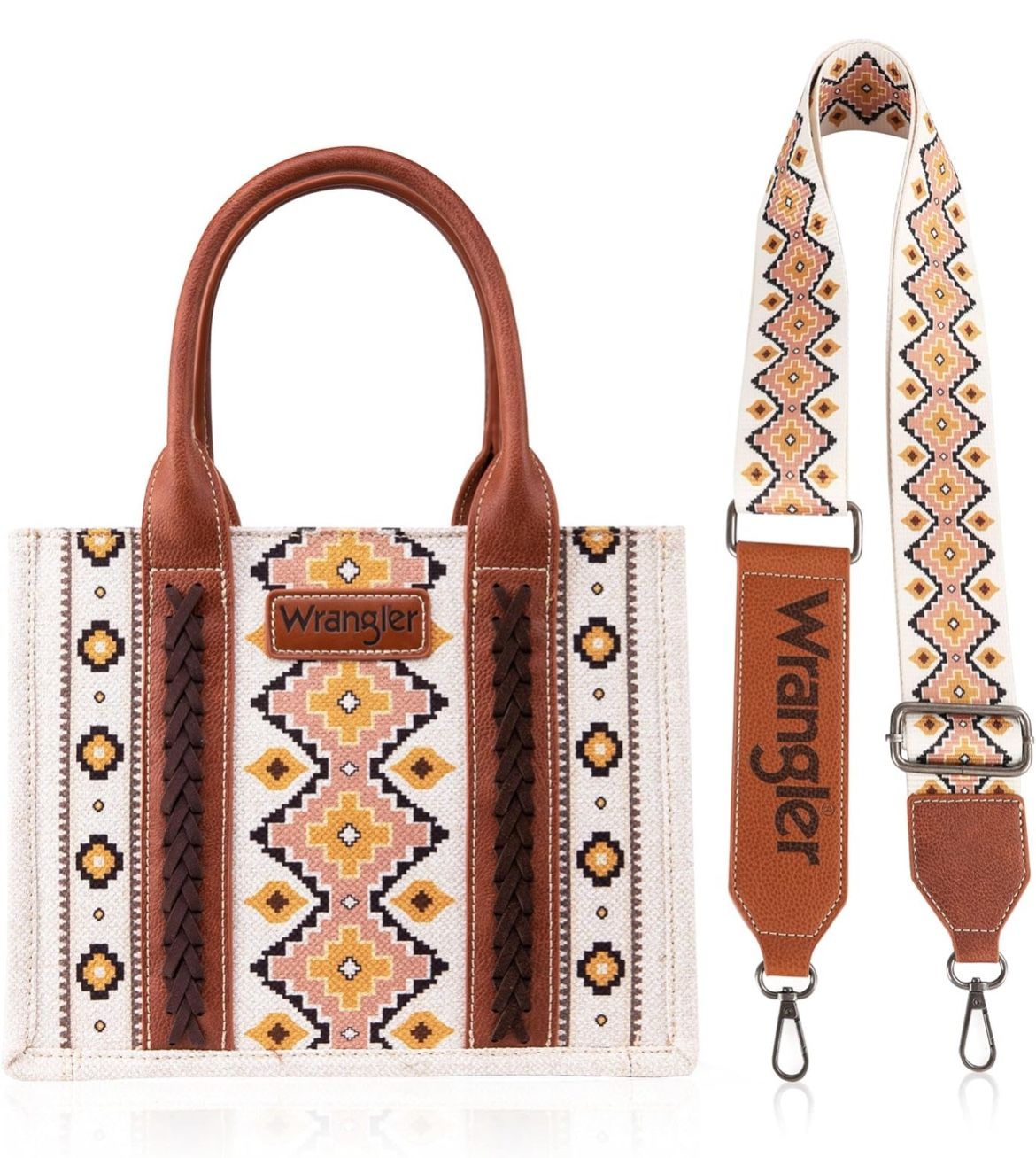 BRAND NEW - Wrangler Aztec Tote Bag for Women Boho Shoulder Purses and Handbags