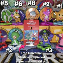 McDonald's The Super Mario Movie Toys Set Of 9, Free Gift With Purchase